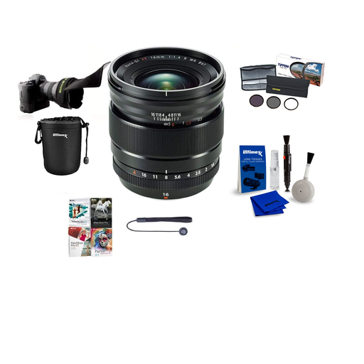 Fujifilm XF 16-55mm f/2.8 R LM WR Lens, Bundle with ProOptic Tiffen 77mm Filter Kit, Flex Lens Shade, Cleaning Kit, Lens Wrap, Lens Case, Lens Cap Tether, PC Software Kit - NJ Accessory/Buy Direct & Save