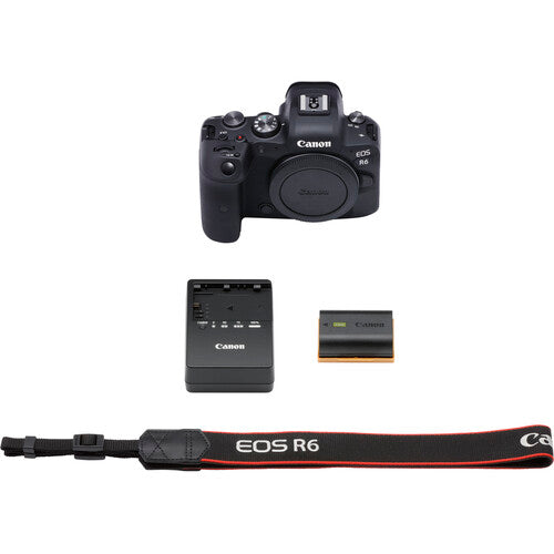 Canon EOS R6 Mirrorless Digital Camera (Body Only) with Mount Adapter EF-EOS R Starter Bundle