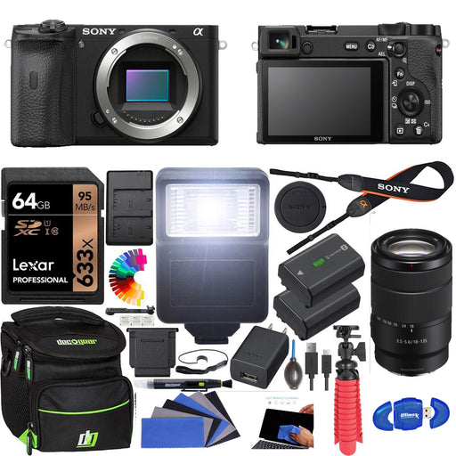 Sony Alpha a6600 Mirrorless Digital Camera Deluxe Bundle with 18-135mm &amp; 64GB Memory Card