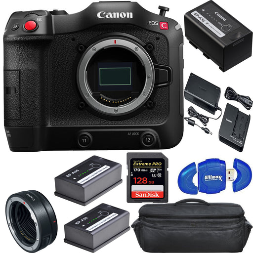 Canon EOS C70 Cinema Camera (RF Lens Mount) with 2x Spare Batteries &amp; Additional Accessories