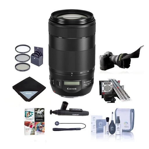 Canon EF 70-300mm f/4-5.6 IS II USM Lens Supreme Bundle With Rain Cover and More