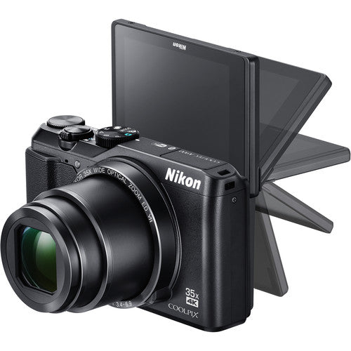 Nikon A900 COOLPIX WiFi Digital Camera with 4K UHD Video 35x Telephoto NIKKOR Zoom Lens + 64GB Dual Battery Accessory Bundle (Silver)