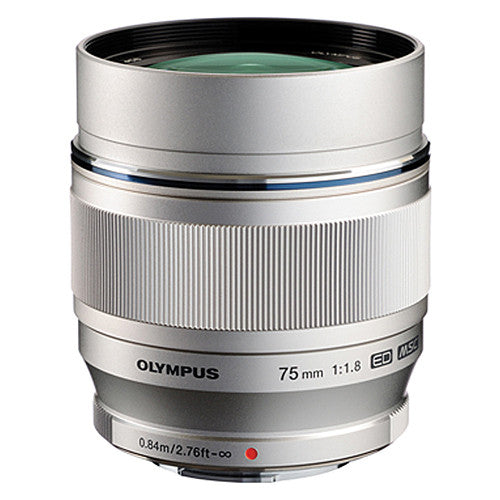 Olympus M.Zuiko Digital ED 75mm f/1.8 Lens (Silver)