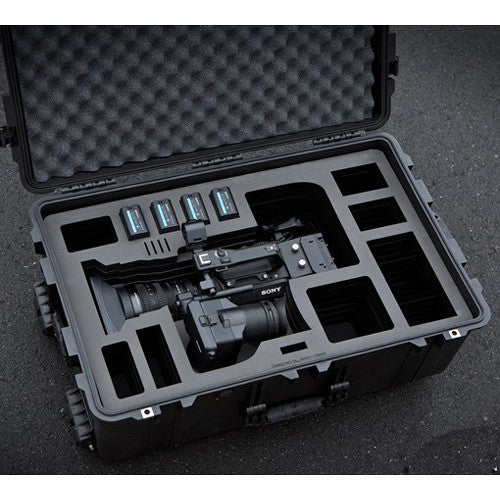 Cases Hard Rolling Case for Sony FS7 Camera with 28-135mm Lens &amp; Back Extension Module