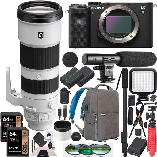 Sony Alpha a7C Mirrorless Digital Camera with FE 200-600mm F5.6-6.3 G OSS Super Telephoto Zoom Lens Supreme Bundle