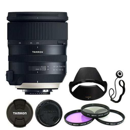 Tamron SP 24-70mm f/2.8 Di VC USD G2 Lens for Canon EF with 82mm Filter Kit Bundle