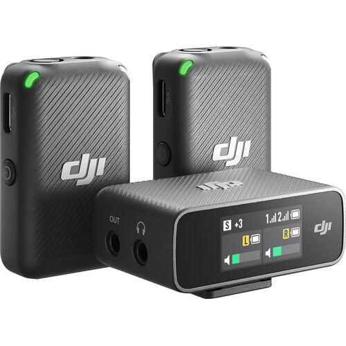 DJI Mic 2-Person Compact Digital Wireless Microphone System/Recorder for Camera & Smartphone (2.4 GHz) - NJ Accessory/Buy Direct & Save