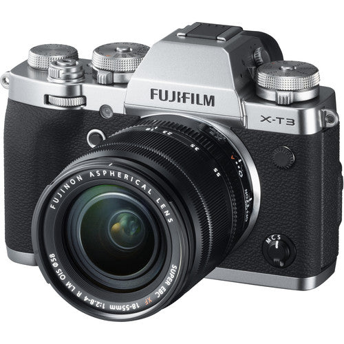 FUJIFILM X-T3 Mirrorless Camera with 18-55mm Lens (Silver)