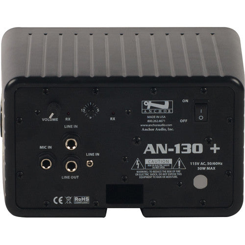 Anchor Audio AN-130F1BK+ Speaker Monitor with One Wireless Receiver (Black)