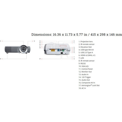 ViewSonic LS620X 3200-Lumen XGA Short Throw Laser DLP Projector
