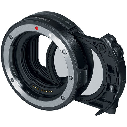 Canon Control Ring Mount Adapter EF-EOS R + Canon Drop-In Filter Mount Adapter with Circular Polarizer Filter