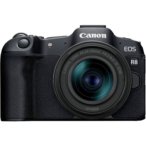 Canon EOS R8 Mirrorless Camera with RF 24-50mm f/4.5-6.3 is STM Lens+64GB Memory Card + Charger + LPE17 Battery & More - NJ Accessory/Buy Direct & Save