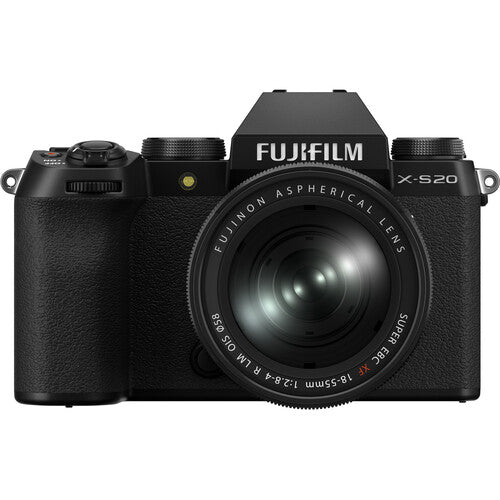 FUJIFILM X-S20 Mirrorless Camera with 18-55mm Lens and Accessories Kit (Black)