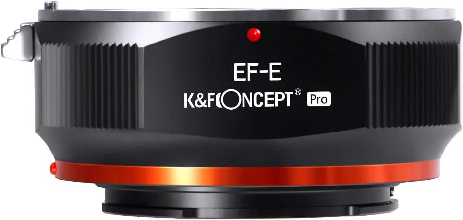 K&F Concept EOS to E Mount Adapter for Canon EF EF-S Mount Lens to E NEX Mount Mirrorless Cameras with Matting Varnish Design for Sony A6000 A6400 A7II A5100 A7 A7RIII