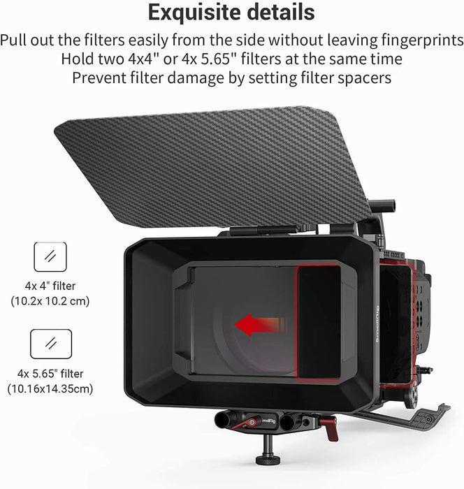 SMALLRIG Lightweight Matte Case for Mirrorless DSLR Cameras Compatible with 67mm, 72mm, 77mm, 82mm, 114mm, 2660 Lenses