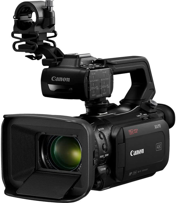 Canon XA70 UHD 4K30 Camcorder with Dual-Pixel Autofocus - 8PC Accessory Bundle
