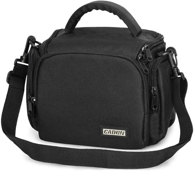 CADeN Compact Camera Shoulder Crossbody Bag Case Compatible for Nikon, Canon, Sony SLR/DSLR Mirrorless Cameras and Lenses Waterproof(1.0 S, Black) - NJ Accessory/Buy Direct & Save