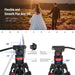 NJA 74" Pro Video Tripod with Fluid Head, All Metal Heavy Duty QR Plate Compatible with DJI RS Gimbals Manfrotto, Flexible 360° Pan&+90°/-75° Tilt with Adjustable Damping Max Load 18lb/8kg, TP75 - NJ Accessory/Buy Direct & Save