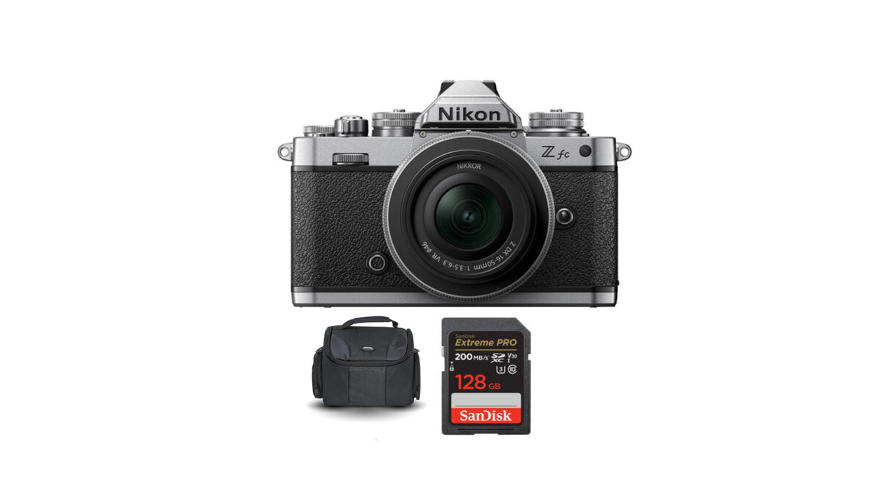 Nikon Z fc with Wide-Angle Zoom Lens, Retro-inspired compact  mirrorless stills/video camera with 16-50mm zoom lens