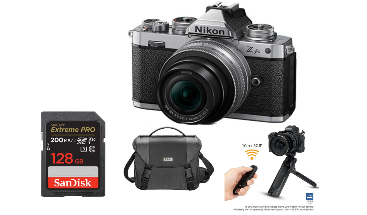 Nikon Z50 Mirrorless Camera Body + 3 Lens Kit 16-50mm Z VR + 32GB + Flash &  More