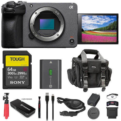 Sony FX30 Digital Cinema Camera (Body) + 64GB SF-G Tough Card + CardReader Plus More - NJ Accessory/Buy Direct & Save