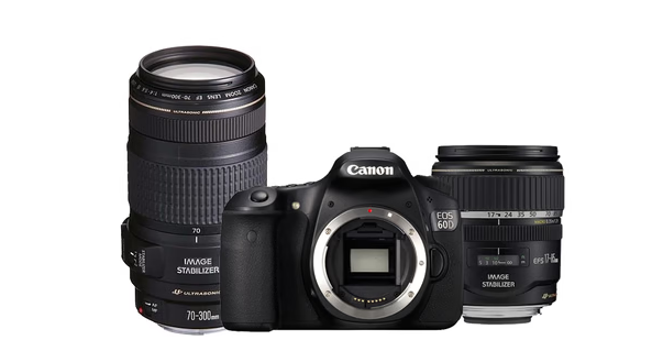 Canon EOS 60D DSLR Camera with 17-85mm and 70-300mm Lenses Kit - NJ Accessory/Buy Direct & Save