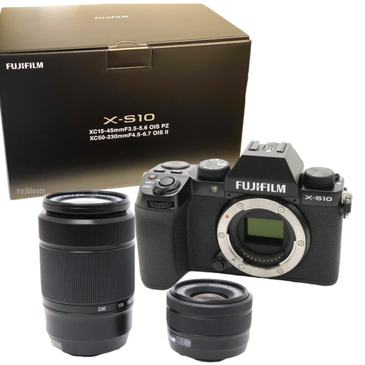 FUJIFILM X-S10 Mirrorless Digital Camera with XC15-45mm & XC50-230mm Lens Bundle - NJ Accessory/Buy Direct & Save