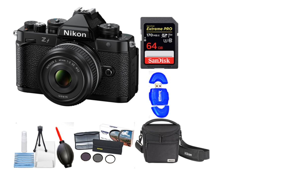 Nikon Zf Mirrorless Camera  Black with 40mm Lens Bundle - NJ Accessory/Buy Direct & Save