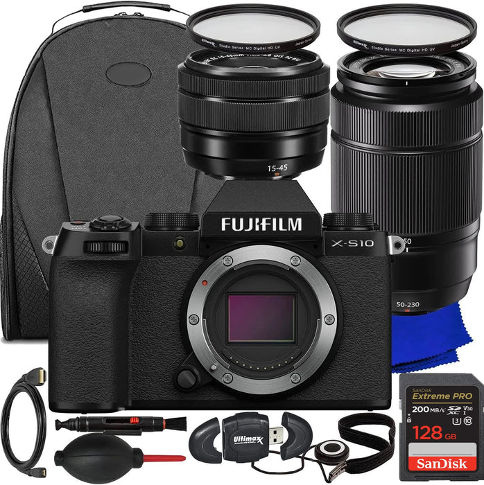 Fujifilm X-S10 Mirrorless Camera Essential Bundle + (Black) with