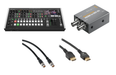 Roland V-160HD Streaming Video Switcher Bundle with Blackmagic Design Micro Converter + HDMI to SDI 3G 8K HDMI Cable + Pearstone 25' SDI Video Cable (BNC to BNC) - NJ Accessory/Buy Direct & Save