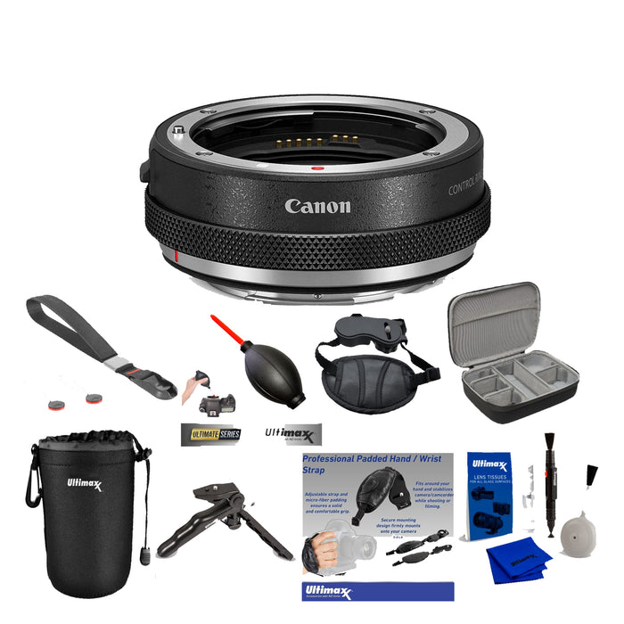 Canon Control Ring Mount Adapter EF-EOS R with ULTIMAXX Photo Essential Accessory Bundle - NJ Accessory/Buy Direct & Save