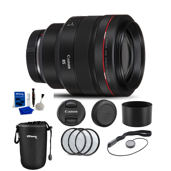 Canon RF 85mm f/1.2L USM Lens + Filter Kit + Cap Keeper + Cleaning Kit + More
