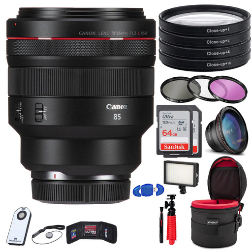 Canon RF 85mm f/1.2L USM Lens Bundle with 2 64GB SD Cards - NJ Accessory/Buy Direct & Save