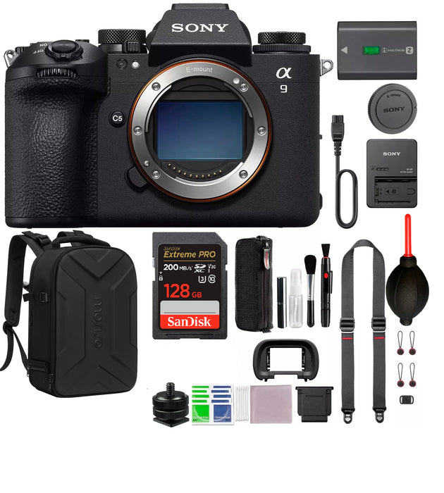 Sony Alpha a9 III Mirrorless Camera with SanDisk + Backpack - Extreme PRO 128GB Accessories Plus Bundle