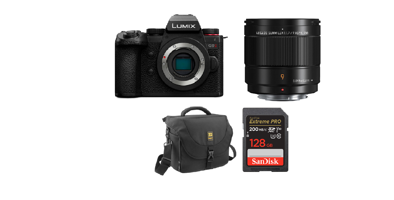 Panasonic Lumix G9 II Mirrorless Camera with 9mm f/1.7 Lens and Accessories Kit