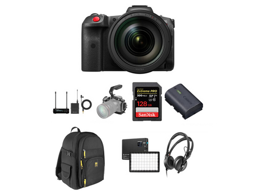 Canon EOS R5 C Mirrorless Cine Camera Kit with RF 24-70mm Lens & EW-DP Wireless Mic & Bag - NJ Accessory/Buy Direct & Save