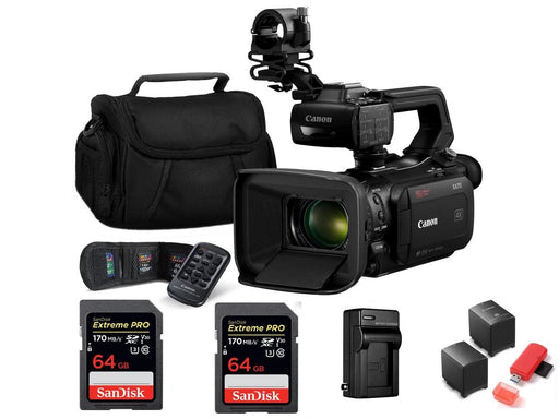 Canon XA75 Camcorder + 2 64GB Cards, Extra Battery/Charger & more accessories - NJ Accessory/Buy Direct & Save