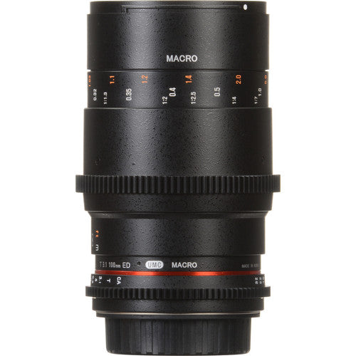 Rokinon 100mm T3.1 Macro Cine DS Lens for Canon EF Mount