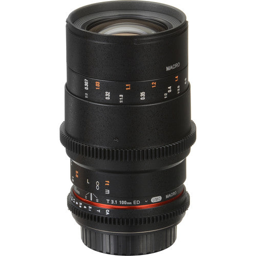 Rokinon 100mm T3.1 Macro Cine DS Lens for Canon EF Mount