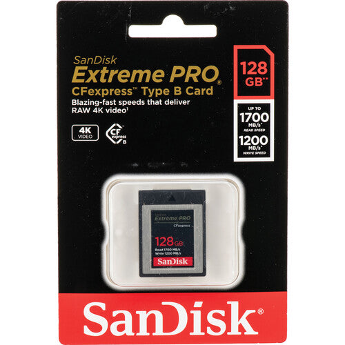 SanDisk 128GB Extreme PRO CFexpress Card Type B - NJ Accessory/Buy Direct & Save