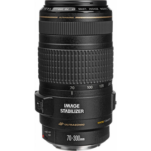 Canon 70-300mm f/4-5.6 EF IS USM Lens Supreme Bundle With Hand Stabilizers