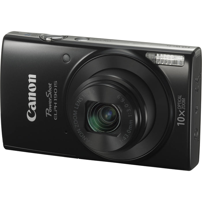 Canon PowerShot ELPH 190 IS Digital Camera (Black)