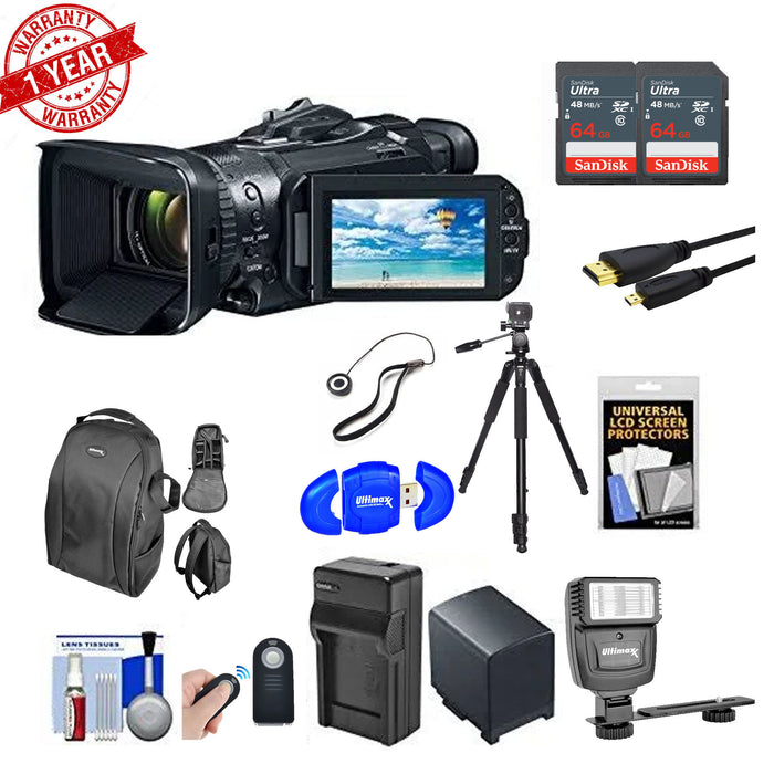 Canon VIXIA GX10 Wi-Fi 4K Ultra HD Digital Video Camcorder with 128GB Card Battery Backpack Kit