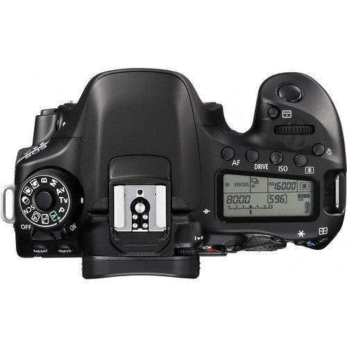 Canon EOS 80D Wi-Fi Digital SLR Camera &amp; EF-S 18-55mm IS STM w/ 75-300mm III Lens + 64GB + Battery + Case + Flash + LED Light + Mic + Stabilizer Kit