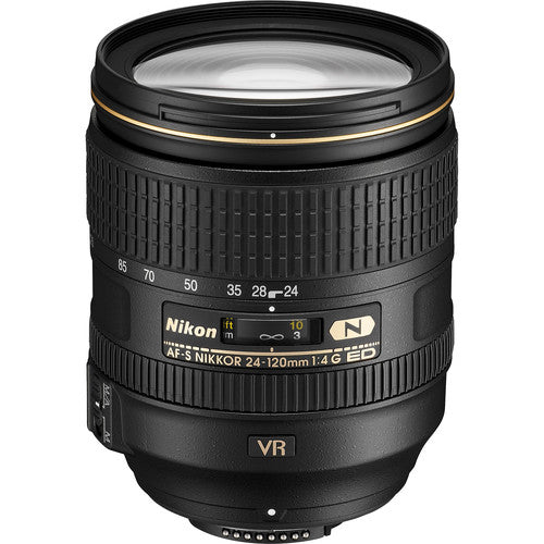 Nikon AF-S NIKKOR 24-120mm f/4G ED VR Lens with 3-Piece Filter Set Tripod Accessory Kit
