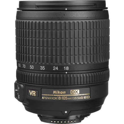 Nikon AF-S DX NIKKOR 18-105mm f/3.5-5.6G ED VR Lens Tripod Bundle