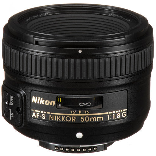 Nikon AF-S NIKKOR 50mm f/1.8G Lens with 16GB SD Card and Accessory Bundle
