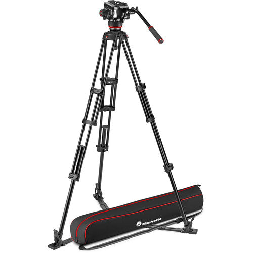 Manfrotto 504X Fluid Video Head &amp; MVTTWINGA Aluminum Tripod with Ground Spreader