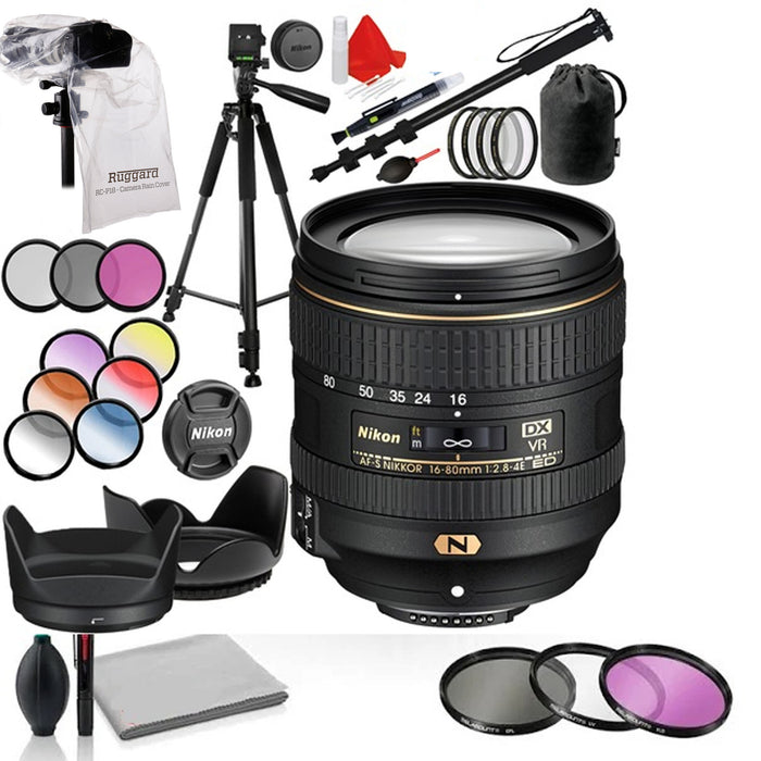 Nikon AF-S DX 16-80mm f/2.8-4E ED VR with Tripod | Monopod | Filters &amp; More