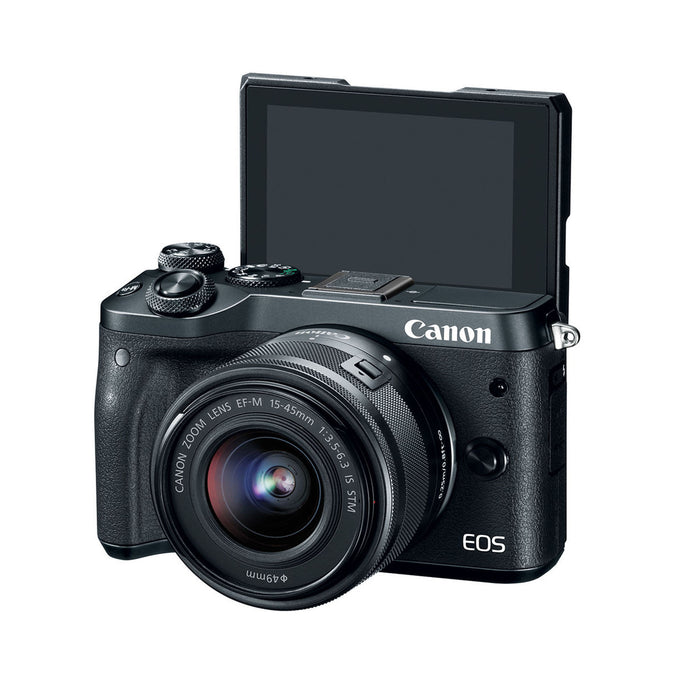 Canon EOS M6 Mark II Mirrorless Digital Camera with 15-45mm Lens INCLUDES EVF-DC2 Viewfinder (Black)